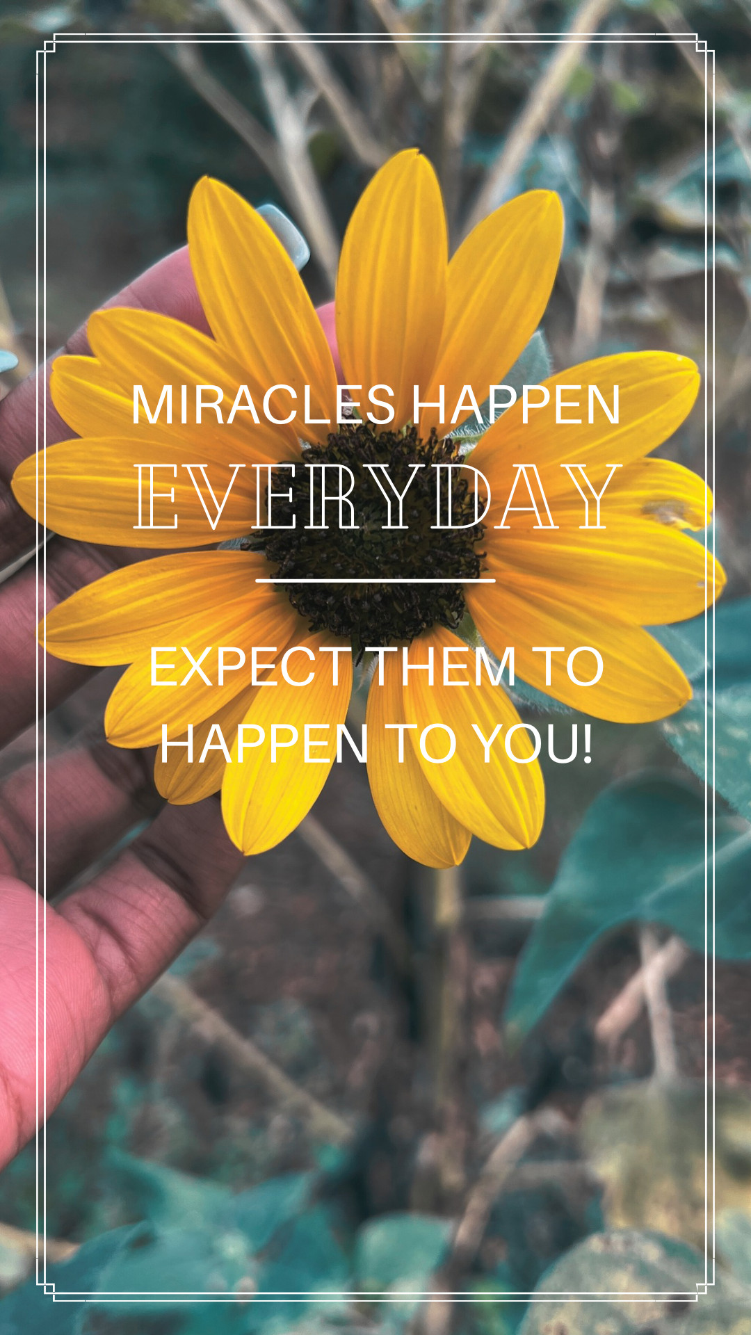 Miracles happen everyday. Expect them to happen to you!